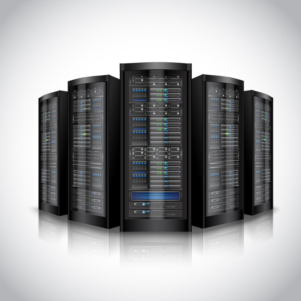 Business website hosted on secure server
