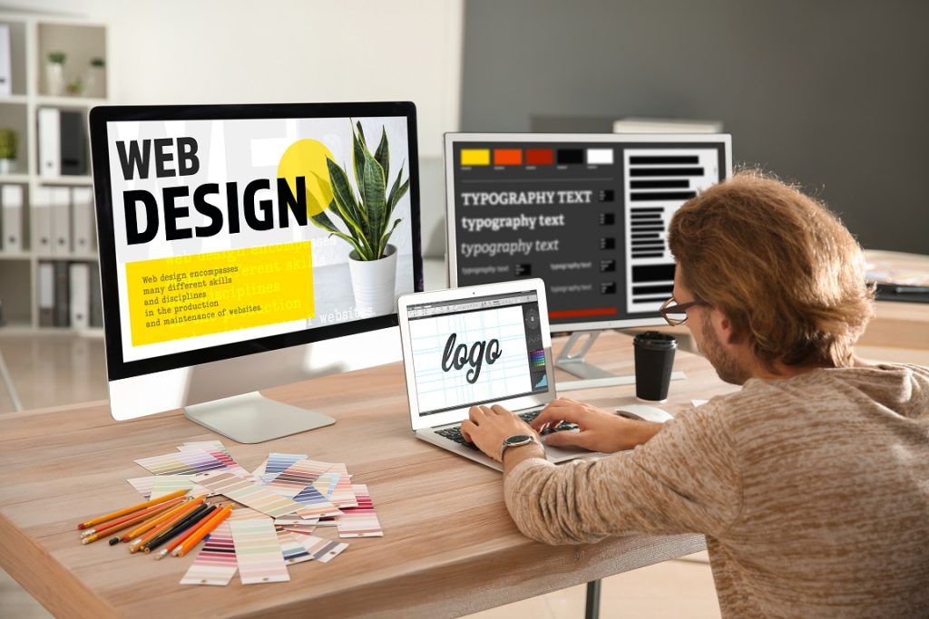 Responsive business website layout