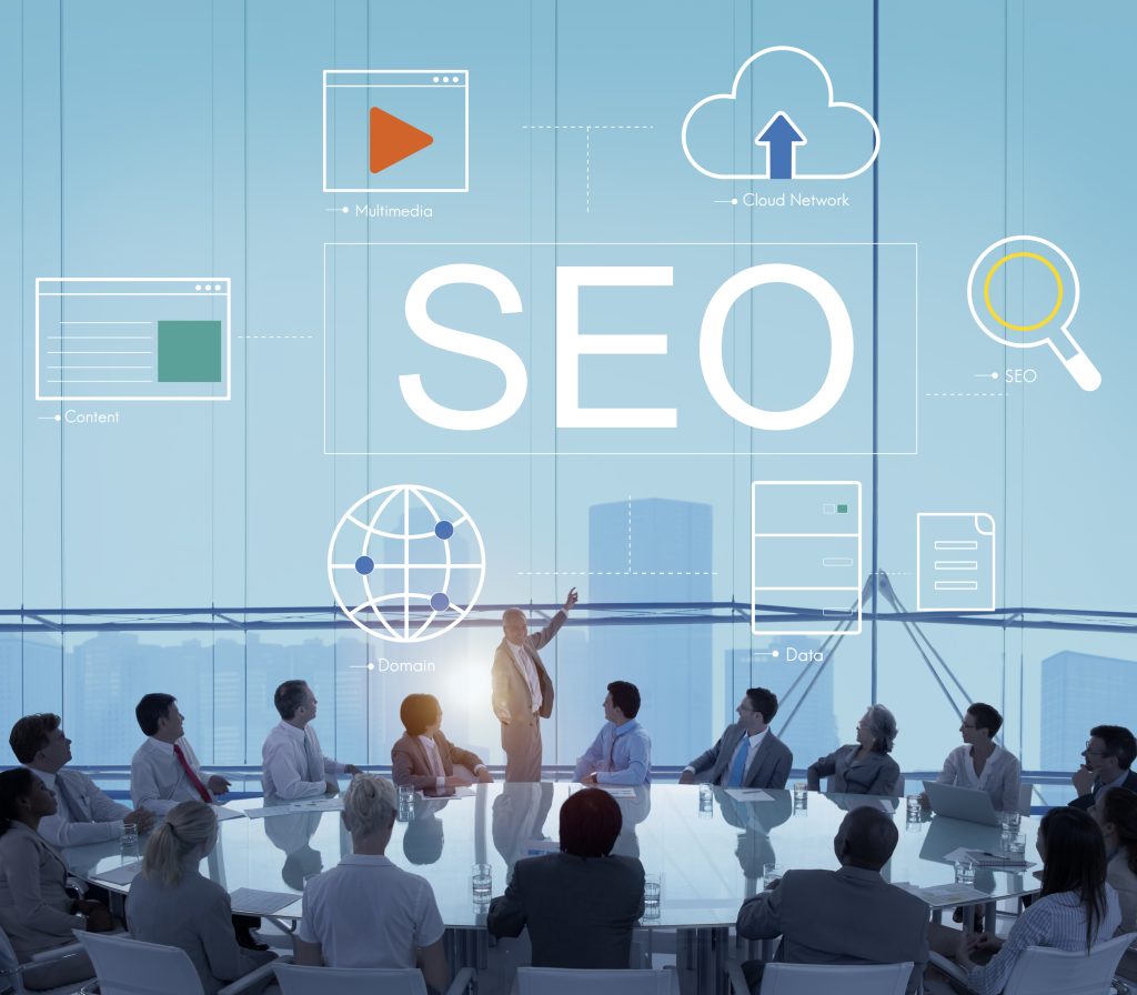 Team optimizing website content for SEO
